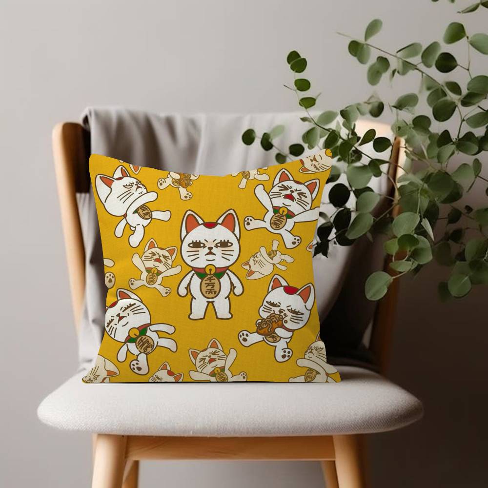 Manga anime TTurbo Granny cat couple Comfortable soft Pillow Case for Sofa cartoon kawaii Living Room Home office Decor Covers