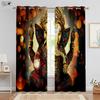 Elephant Pattern 3D Printed Curtains Nordic Style Live Background Homestay Bedroom Living Room Fortune Decoration Curtains 2PCS