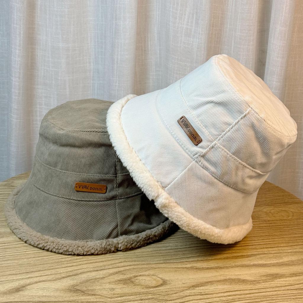 Lamb Wool Double-sided Bucket Hat Women's Autumn and Winter Basin Hat Thickened Warm Windproof Cold Bucket Hat