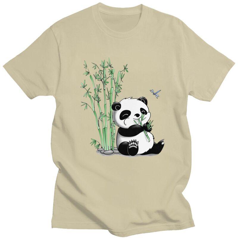 Custom Male Panda Bear T Shirt Short Sleeve Cotton Tshirt Tshirt Leisure Tees Clothing