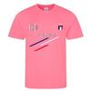Ensemble foot enfant Style France - Maillot Rose (Fuchsia/Fluo) short Blanc - Polyester - Rose
