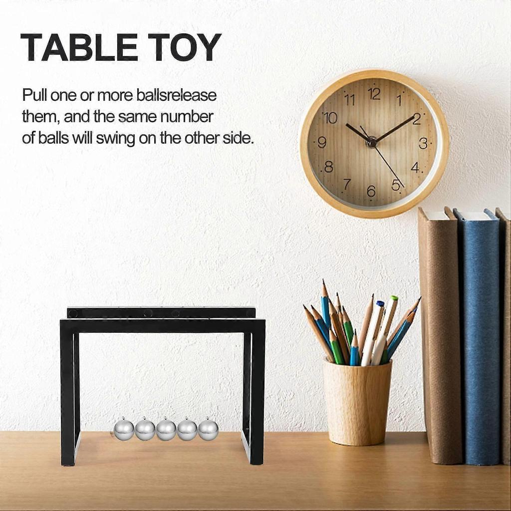 Kugeln Wiege Balancekugel Ornamente Heimdekoration Schreibtischdekoration Spielzeug Geschenk Schwarz