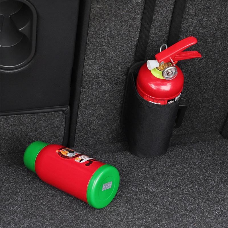 New Car Fire Extinguisher Fixed Storage Bag Auto Trunk Seat Back Pocket Car Interior Water Cup Hanging Bag Organizer Accessories