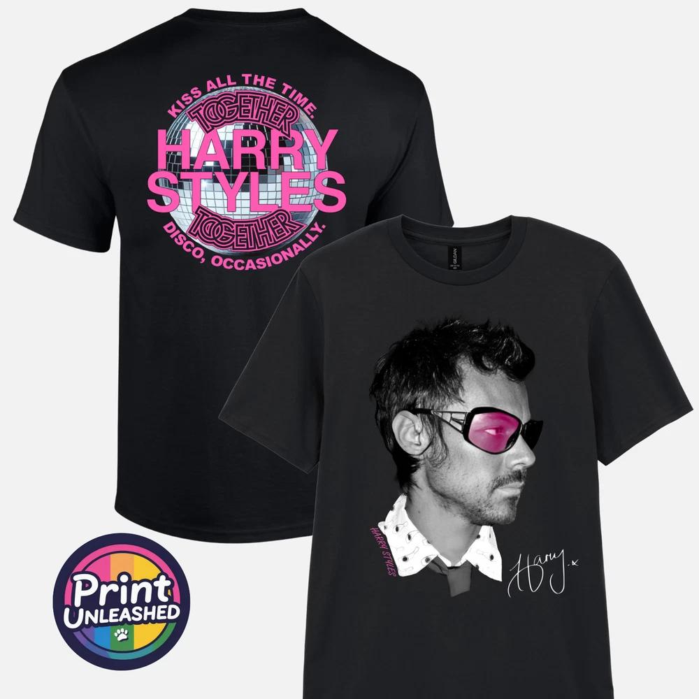 Harry Styles TShirt Kiss All The Time Front Back Together Tour Tee Unisex S