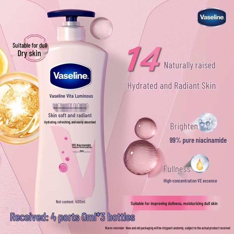 

Vaseline Niacinamide Whitening Body Lotion 3 x 400ml