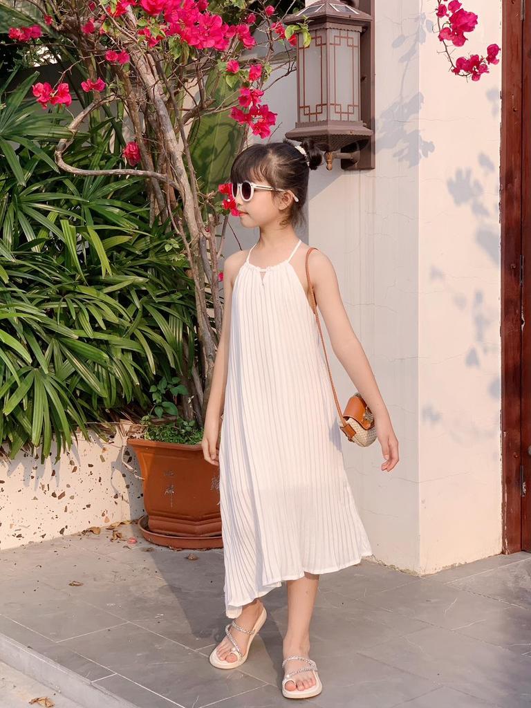 2024 Zomer Moeder-Dochter Seaside Geplooide Irregulair Rugloos Jurk