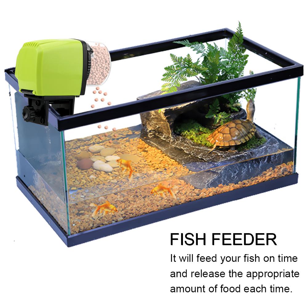 Portable Fish Feeder Tools Plastic Digital Display 1 Pcs Automatic Fish Timer Feeder Home Aquarium Food Feeding