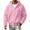Men's Color Zip Up Hooded Sweatshirt for Winter