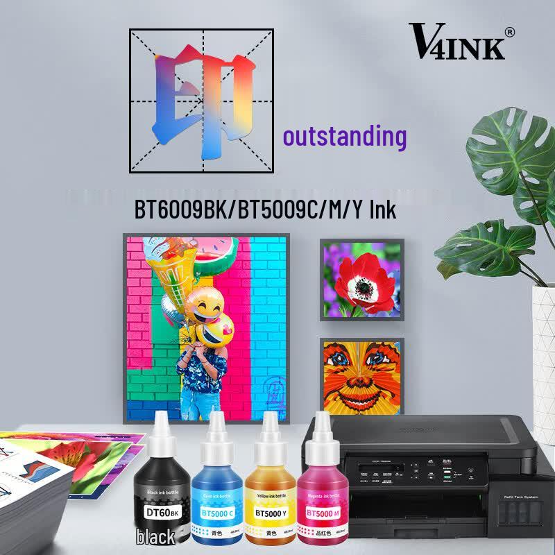 V4INK Compatible Ink Cartridge Set for Brother BT-D60/BT5009