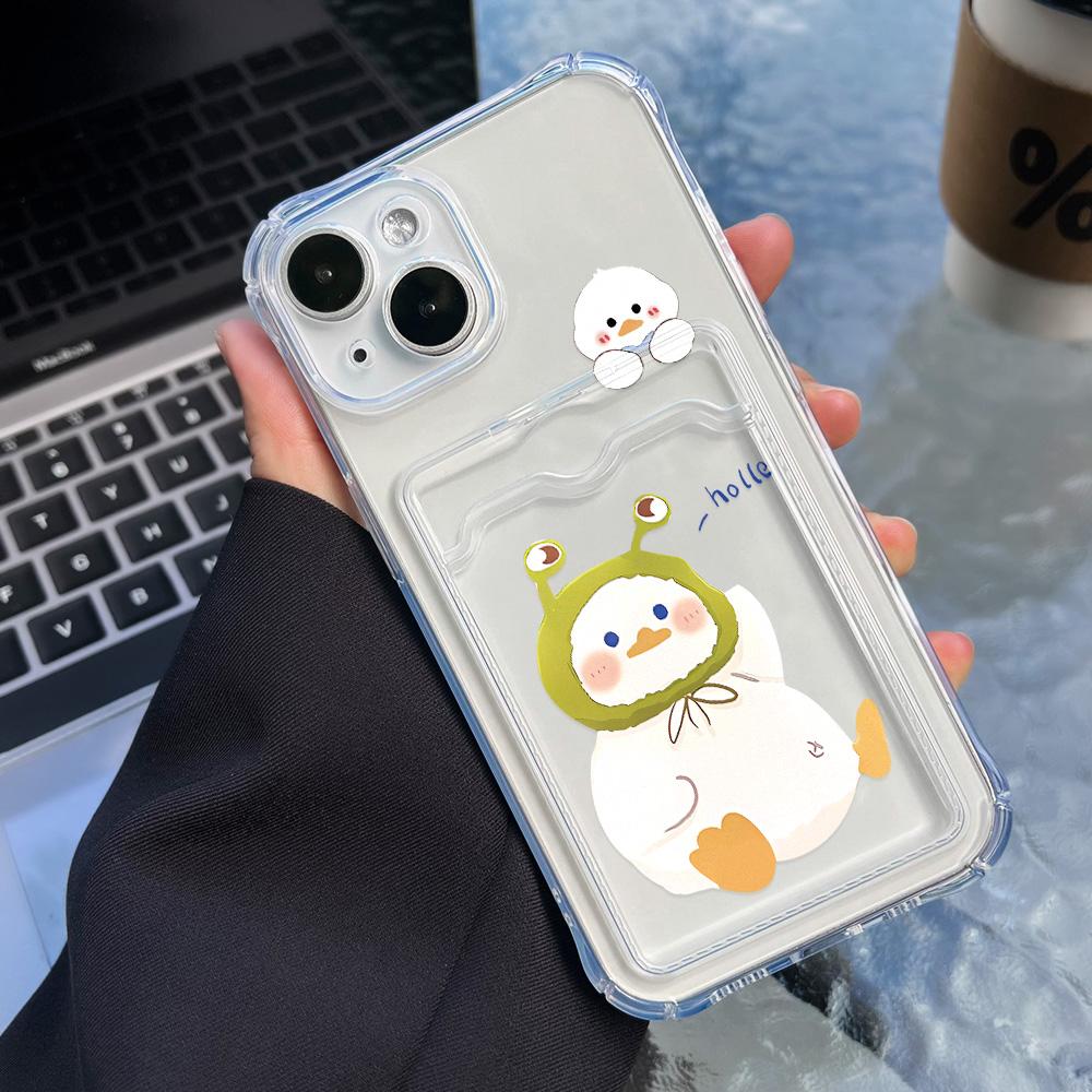 Card Phone Case for iPhone 11 13 XR 15 14 Pro Max iPhone 12 16 7 8 Plus XS Max Samsung S24 S23 A15 A55 A05 A54 Redmi 12 13C 13 9 Cartoon Protection