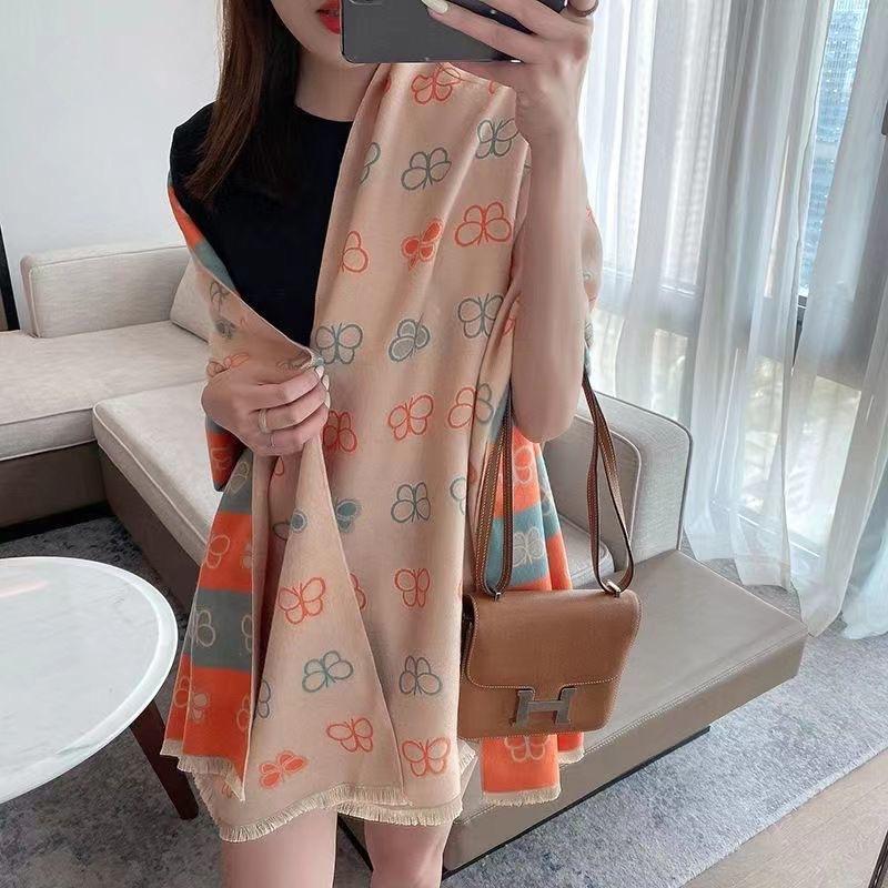 Autumn and Winter Women's Scarf Women's Imitation Cashmere Shawl Dual Use Outer Wear Blanket Blanket Air Conditioned Room To Keep Warm