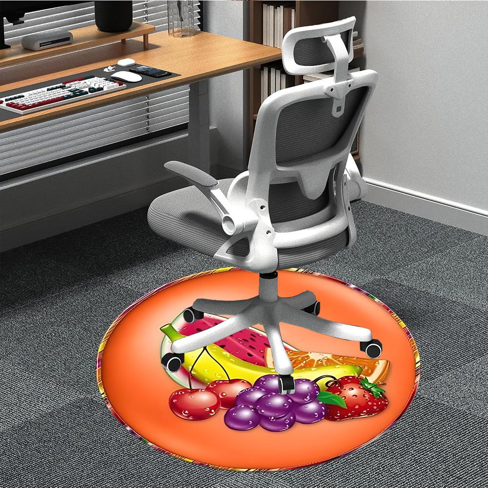 

1pc Fruit Platter Chair Carpet for Office Non-Slip Mat for Office - Decorative Floor Mat yy251030278 80cm by 80cm