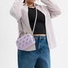 COACH SATCHEL Smooth Leather One Shoulder Handbag Small Women's Purple CAJ99-SVLL