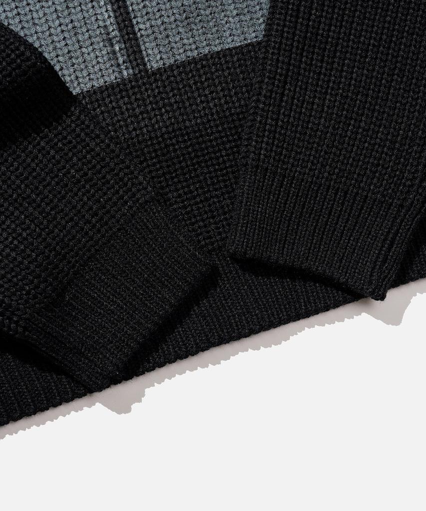 VASTIC Digital Print Half Zip Knit_Black