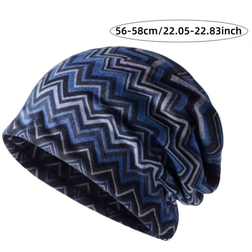 Contrasting Colors Pullover Hat Plaid Print Casual Hedging Cap Autumn and Winter