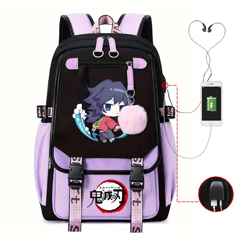 Demon slayer ghost extermination column student schoolbag junior high school student primary school student middle school student backpack