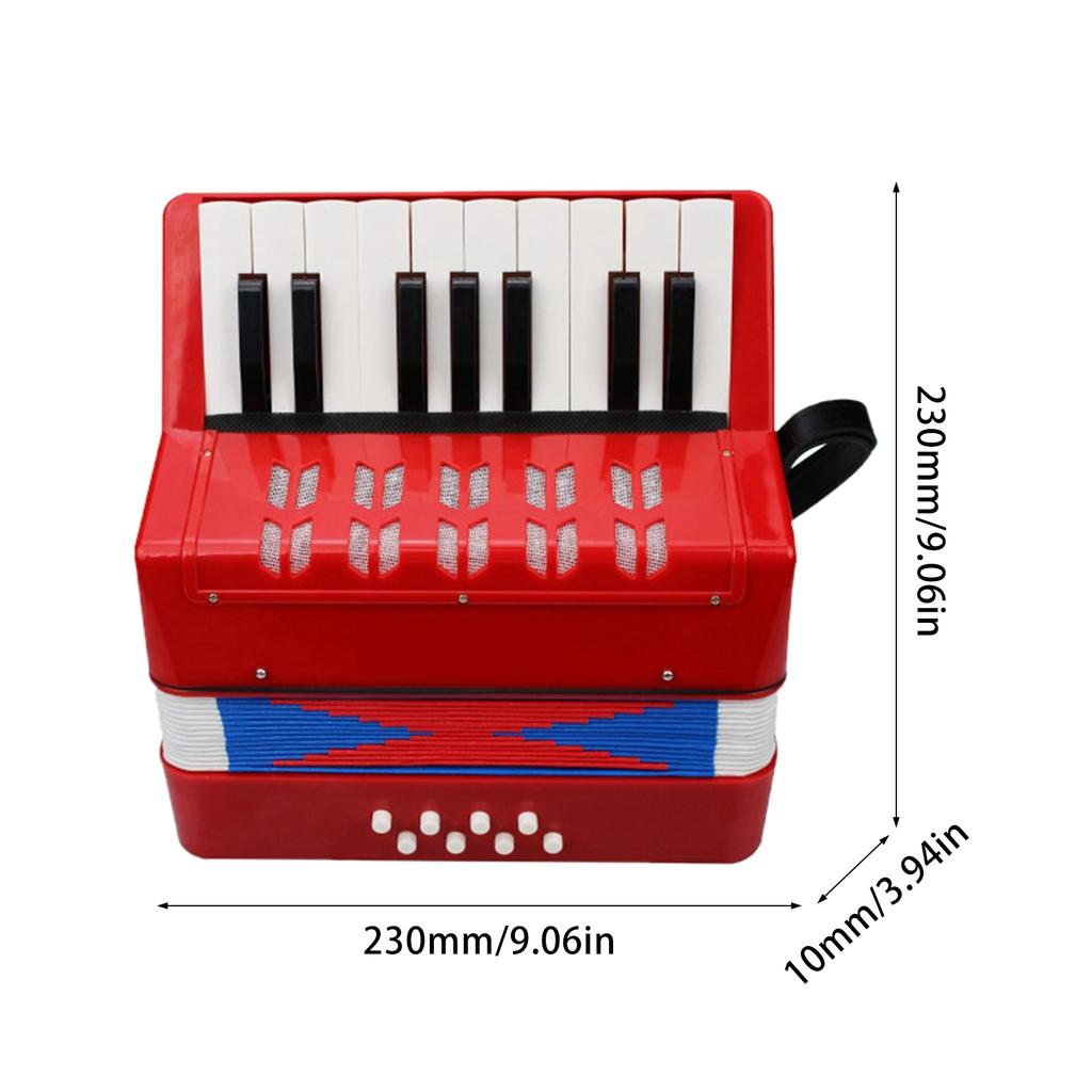 Kids Children Accordion 17 Key 8 Bass Mini Small Accordion Educational Musical Instrument for Beginner Birthday Gift