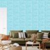 Polynesian Geometric Pattern Celadon Wallpaper 50x1000