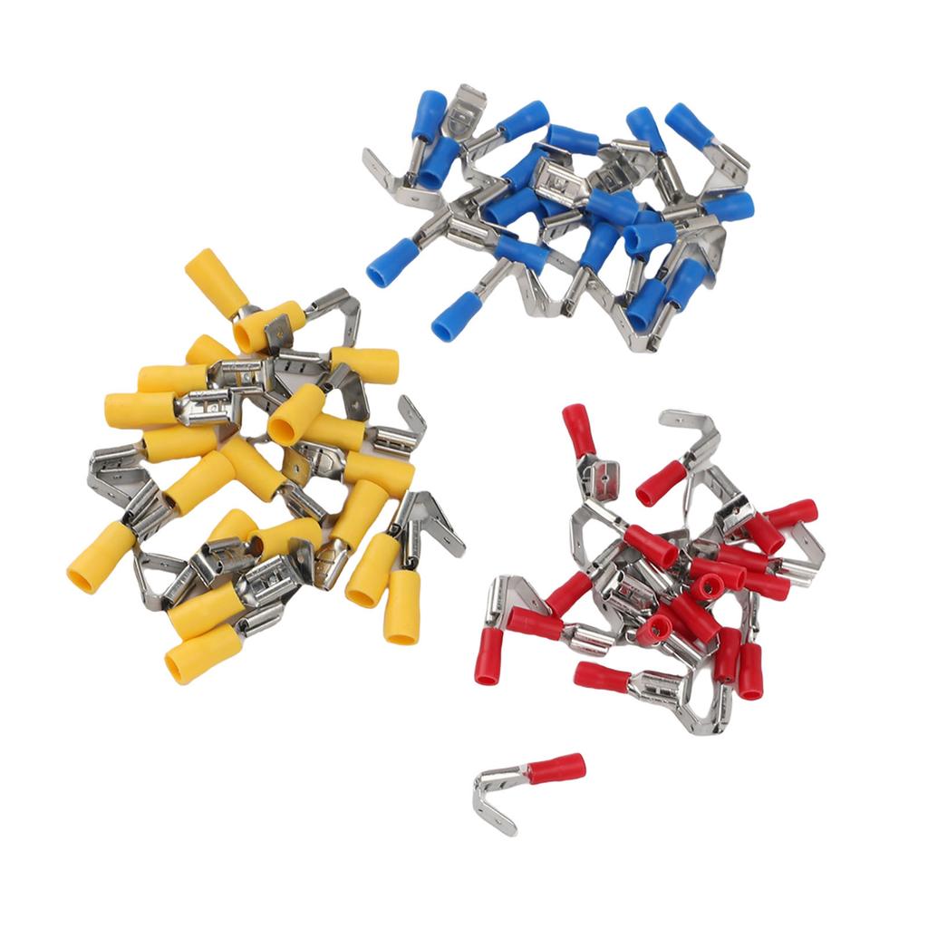 60Pcs Semi Insulated Piggyback Spade Connectors 22-10 AWG Quick Disconnect Piggyback Spade