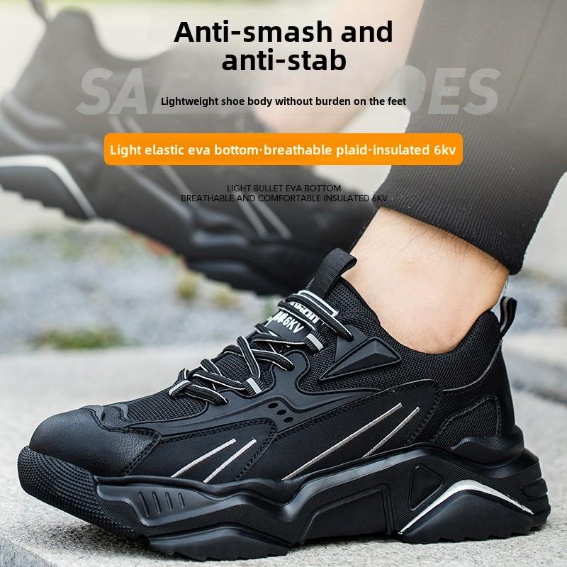 work boots with steel toe cap indestructible shoes for men Safety Sneakers Anti Puncture Anti Slip Light Comfortable Work Shoes