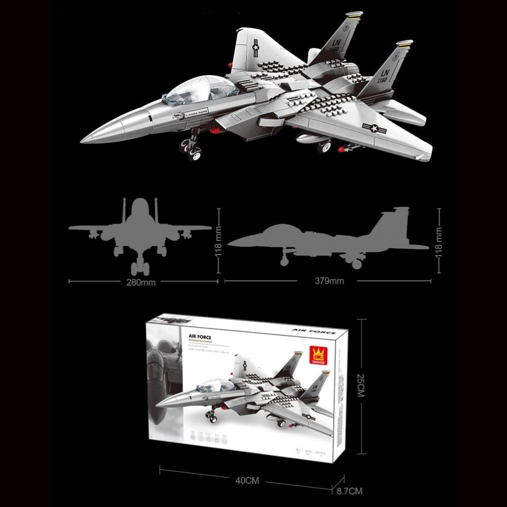 Large Size Aircraft Building Block Model ABS Detailed Fighter Aircraft Model Assembling Type DIY Airplane Model Boy Gifts