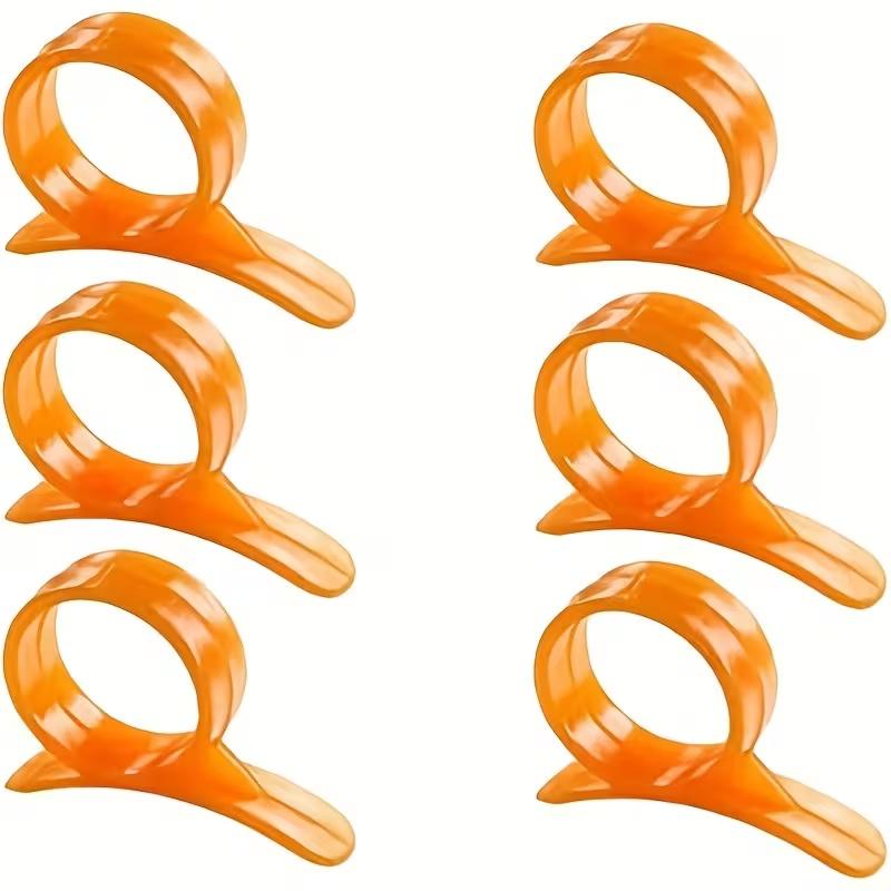 

6pc Plastic Orange Peeler with Creative Cutter & Ring Handle for Lemon Grapefruit Fruit Veg Kitchen Tool лимонно-желтый
