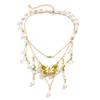 Green Butterfly Necklace Asymmetric Butterfly Choker Fairycore Necklace Green Fairy Necklace