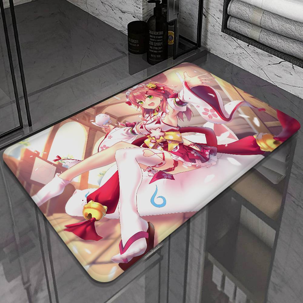 Popular Virtual S-Sakura M-Miko Floor Mat Retro Multiple Choice Living Room Kitchen Rug Non-Slip Modern Home Decor