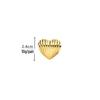 European/American 18K Gold-Plated Stainless Steel Heart Stud Earrings - Fashionable and Versatile Jewelry