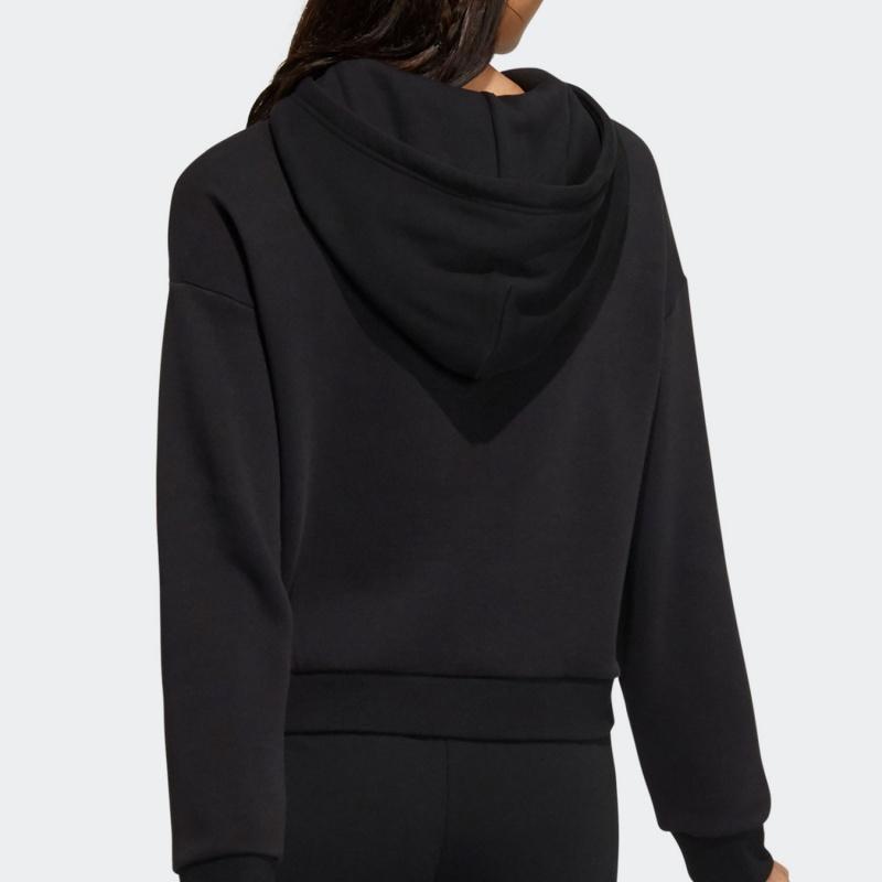 Adidas Neo Solid Color Loose Hoodie Women Tops Black HI4645