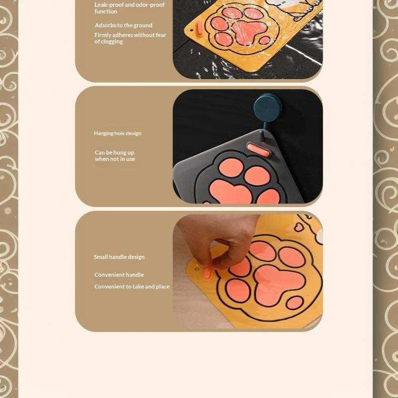 Silicone Bathroom Deodorizing Drain Cover Reusable Waterproof Odor Sealing Drain Mat for Kitchen Toilet Laundry Sink