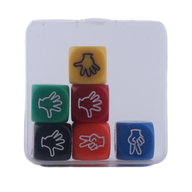 

6Pcs Party Sieves Finger Guessing Game Dices Acrylic Entertainment Game Props Party Game Dices Party Board Game Dices 1