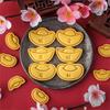 Biscuit Mold Cookie Embossing Moulds New Year Cookie Cutters Gold Ingot Shaped Plastic Material DIY Baking Accessories