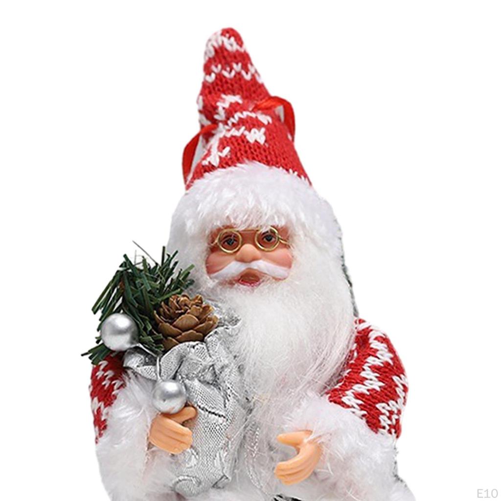 Christmas Hanging Decoration, 7.5 Inch High Santa Claus Doll, Vivid Appearance with Lanyard, Home