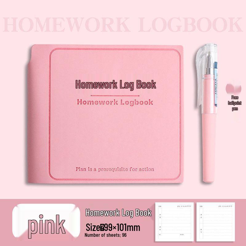 Classroom Reward: Leather Cover Homework Notebook with Pen