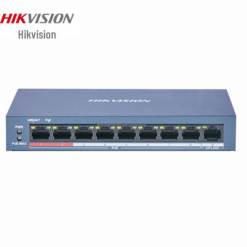 

HIKVISION DS-3E0109SP-E 9-Port 100Mbps PoE Non-Managed Network Switch CN plug (adapter included)