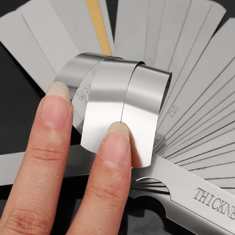 Feeler Gauge Measurement Tool Stainless Steel Feeler Gauge Universal Metric Imperial Thickness Gage Set for Hardware Measurement
