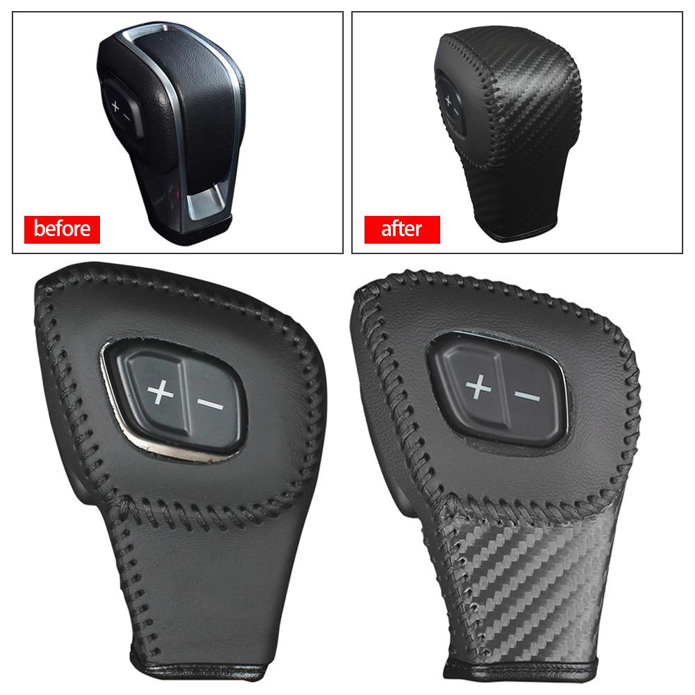 Husa din piele pentru butonul schimbătorului de viteze auto, interior, guler schimbător de viteze, autocolant acoperire schimbător de viteze, accesorii pentru Ford Everest Ranger 2020-2024 LHD