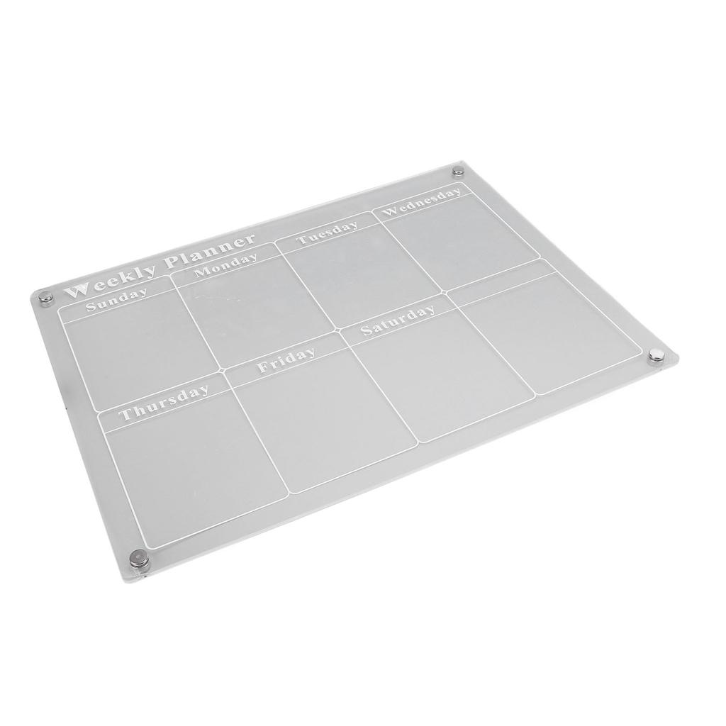 Acrylic Dry Erase Board Calendar Reusable Transparent Calendar Planner Board with 3 Colors Markers