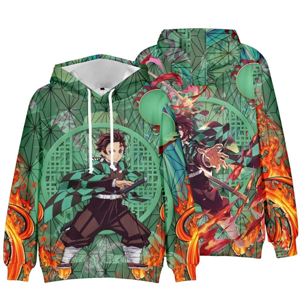 Moletons Demon Slayer 3D para Crianças Moletom Branco Lâmina Fantasma Roupas para Meninos Pulôver Casual Anime Harajuku Streetwear
