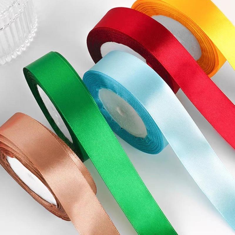 25mm25Yards/Rolle 2,5cm Seidensatinband Handgefertigte Bastelmaterialien Weihnachtsfeier DIY Geschenkverpackung Party Hochzeit Dekorativ