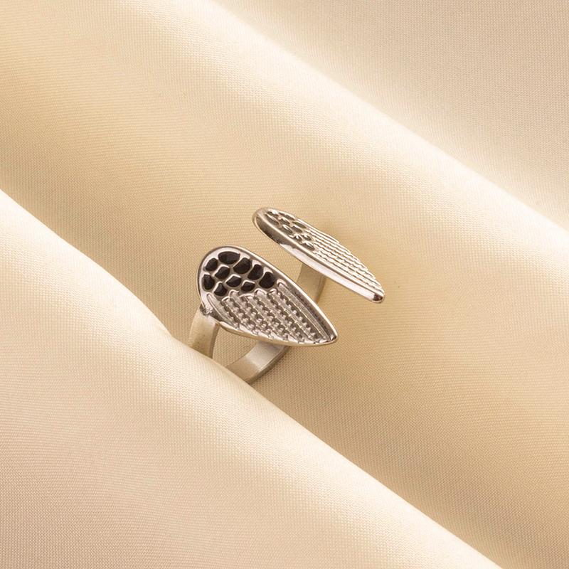 Punk Vintage Black Enamel Ring Stainless Steel Open Rings For Women Men Jewelry Fire Evil Eye Bague Acier Inoxydables Femme Gift