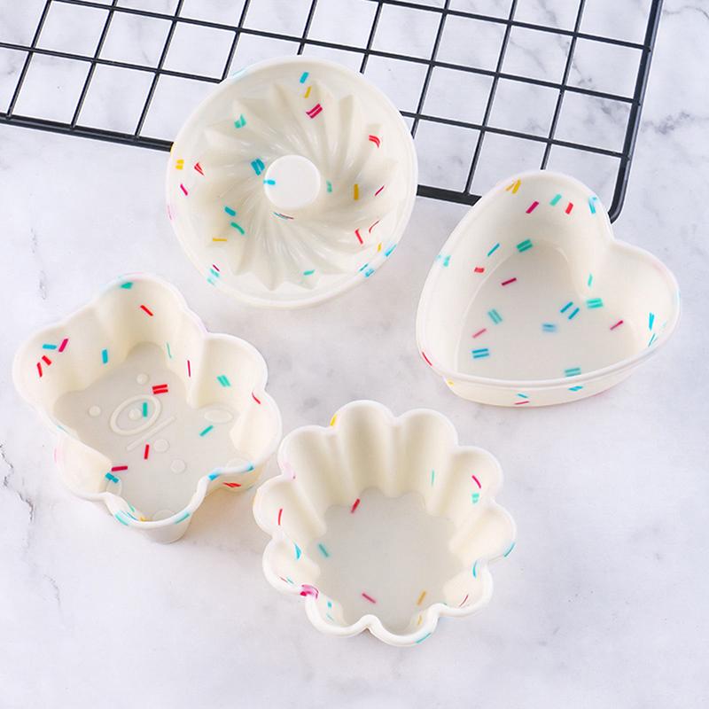 4Pcs Cupcake Silicone Molds Cup Cake Diy Decorating Bakeware Baking Tools