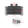 Radiator Oil Cooler Motorcycle Accessories 6 Row for Universal Yamaha Suzuki Gy6 Performance Parts Dirt Pit Bike 125cc Motocross