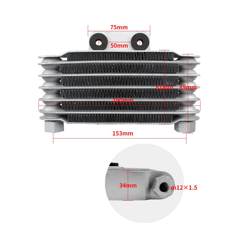 Radiator Oil Cooler Motorcycle Accessories 6 Row for Universal Yamaha Suzuki Gy6 Performance Parts Dirt Pit Bike 125cc Motocross