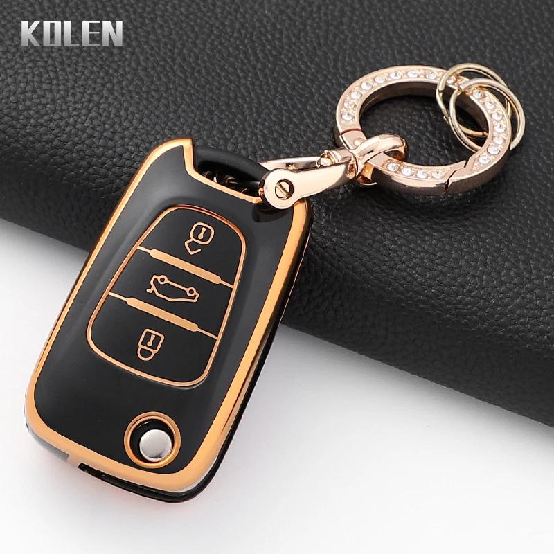 New Tpu Car Key Case Cover Fob For Hyundai I20 I30 Ix20 Ix25 Ix35 Elantra Accent For Kia Sportage Rio 3 Soul Optima Ceed K5 Bag
