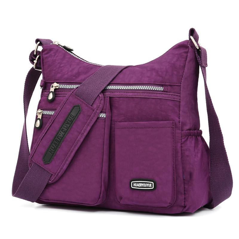 Damen Umhängetasche mit großer Kapazität Wasserdichte Tote Lässige Nylon Schultertasche Geldbörse Handtasche Leichte Reise Messenger Bag