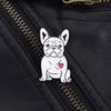 Cute White Puppy Shape Enamel Brooch Pin Pet Inspired Jewelry For Women Men Casual Wear Gift Anniversary Party Outfits