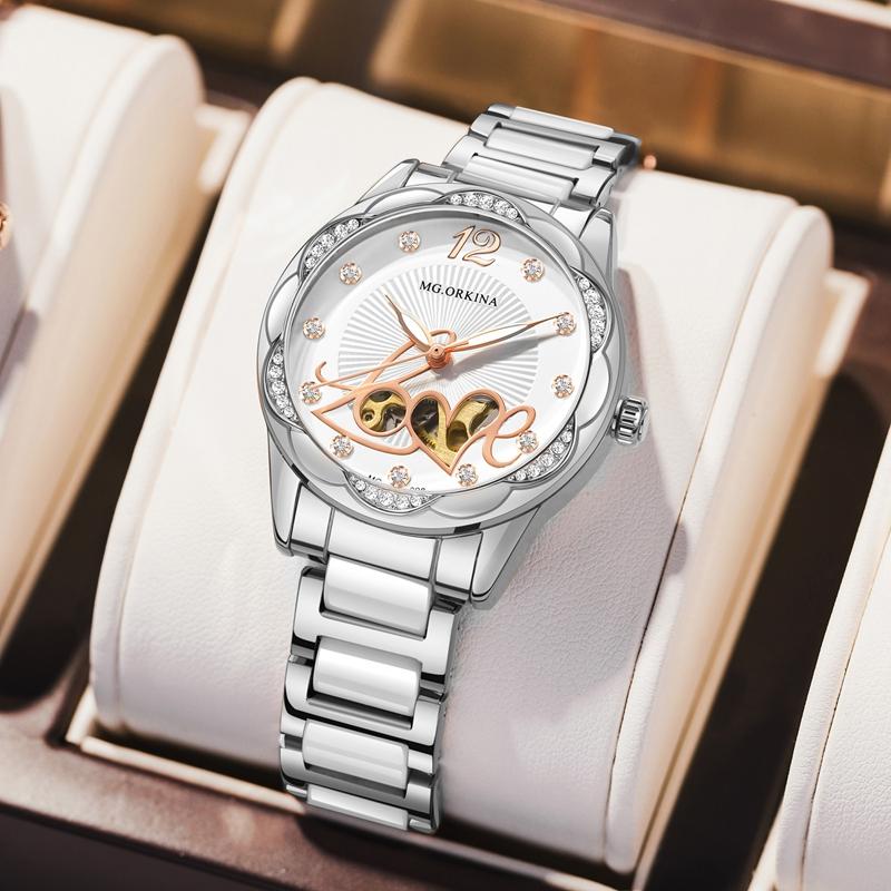 Montres pour femmes au design élégant Montres mécaniques automatiques pour femmes de luxe de marque supérieure en céramique