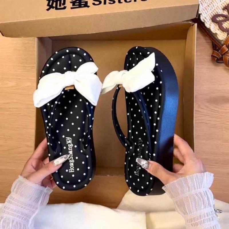 Cool Slippers Women's Summer New Leisure Vacation Flat Bottom Solid Color Toe Beach Flip-flops